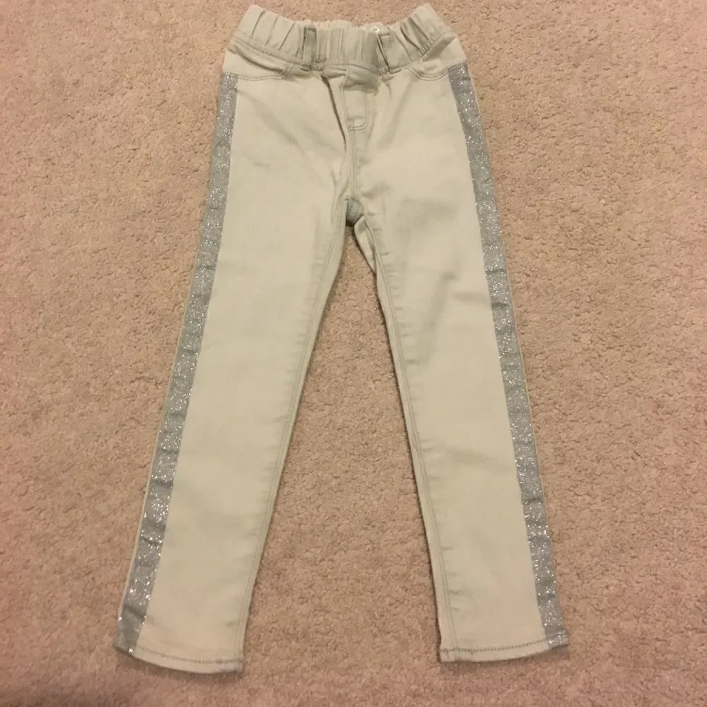 Gap Girls Silver Stripe Jeans - size 3